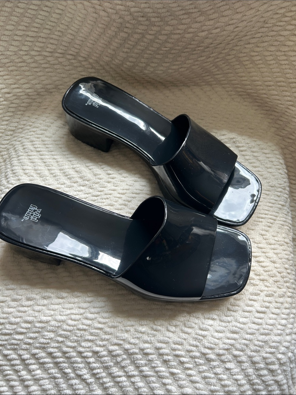 wild fable Black Plastic with Low Block Heel